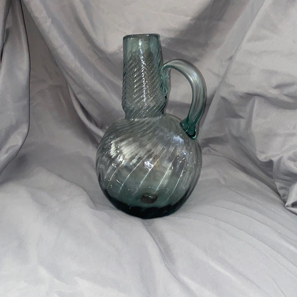 Vintage glass vase pitcher